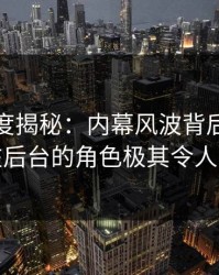 黑料深度揭秘：内幕风波背后，当事人在后台的角色极其令人意外