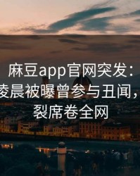 【爆料】麻豆app官网突发：业内人士在今日凌晨被曝曾参与丑闻，全网炸裂席卷全网