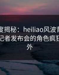 黑料深度揭秘：heiliao风波背后，当事人在记者发布会的角色疯狂令人意外